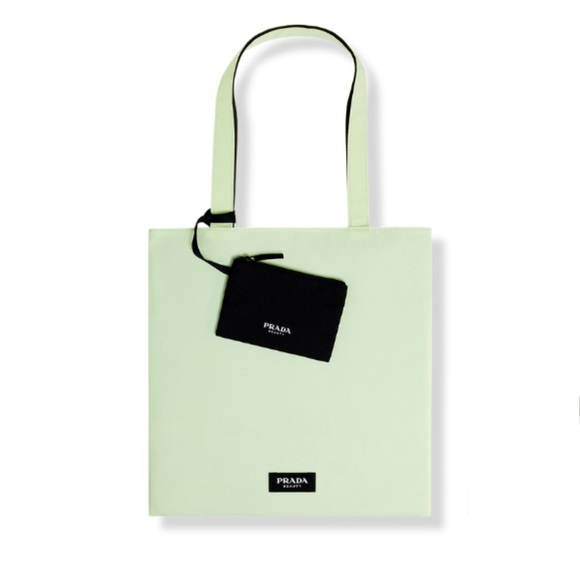 Prada Other - Prada Beauty Mini Green Tote Bag with Pouch